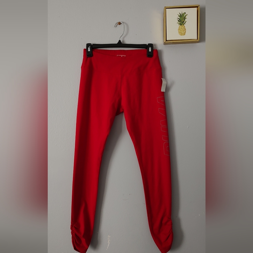 Legging Puma Color Red Size Small Polyester Cotton And Spandex Comfortable New
